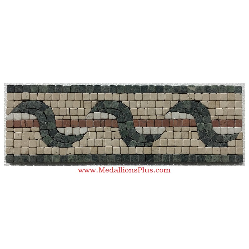 Michael, Honed Mosaic Tile Listello 4" x 12"